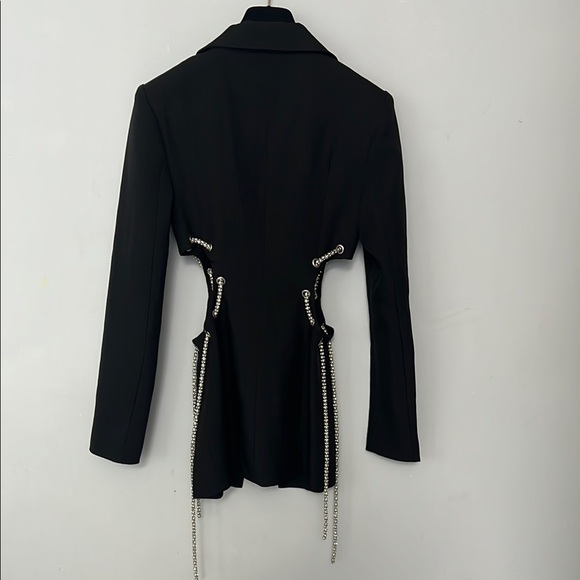 Zozo Black Women's Blazer with Chain Detail - Picture 3 of 10